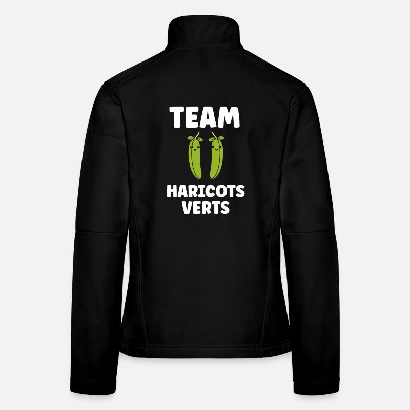 haricot vert Veste en tissu softshell Femme