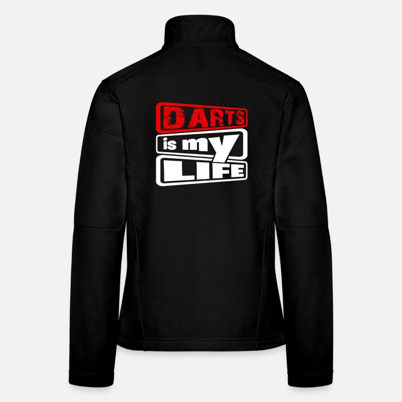 Dart,Darts is my Life 2 - Frauen Softshelljacke - Schwarz