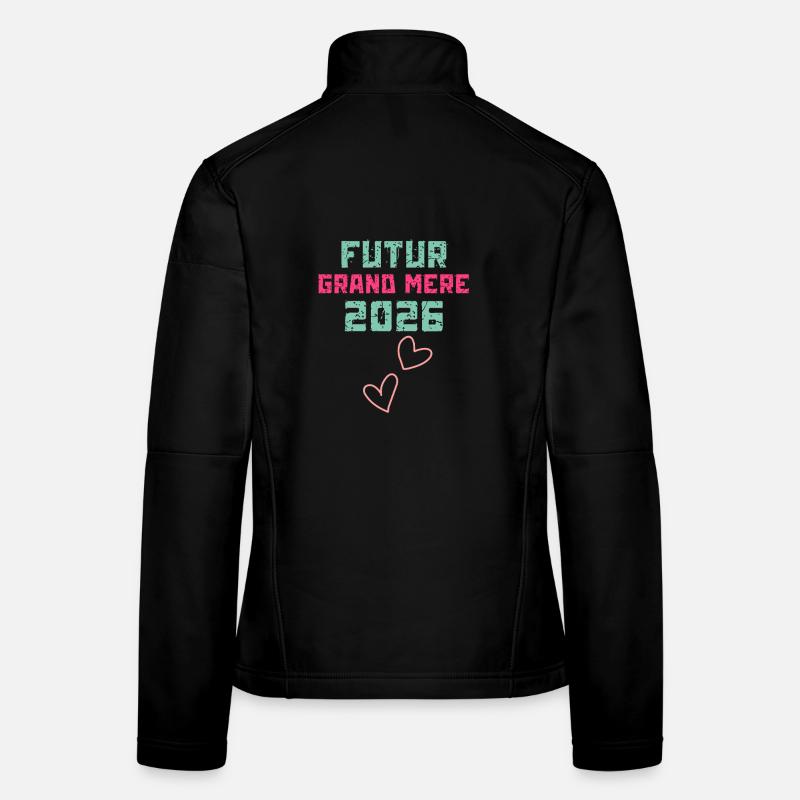 Zukünftige Großmutter 2026 - Frauen Softshelljacke - Schwarz