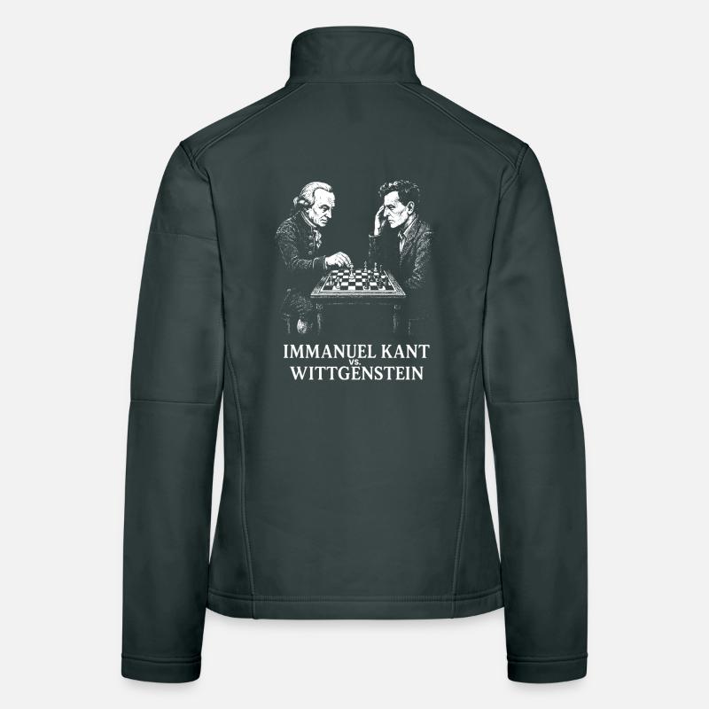Kant vs Wittgenstein Chess Duel Women's Softshell Jacket