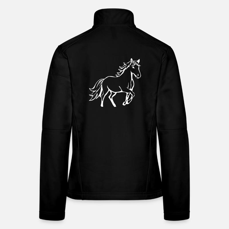 Pferde T-shirt Geschenk Reiter  Frauen Softshelljacke