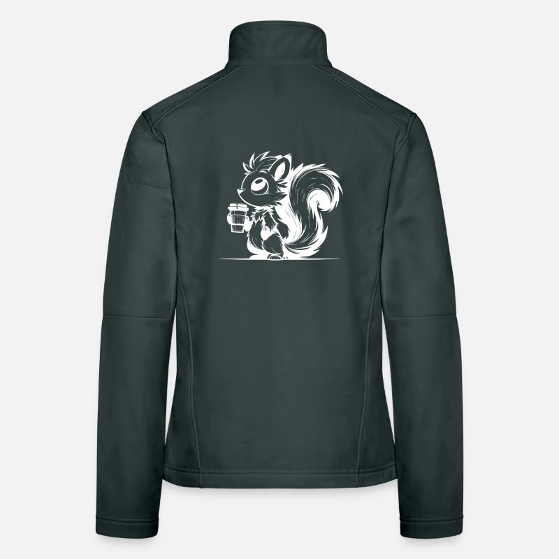 Eichhörnchen im Koffeinrausch - Bin schon wach Frauen Softshelljacke