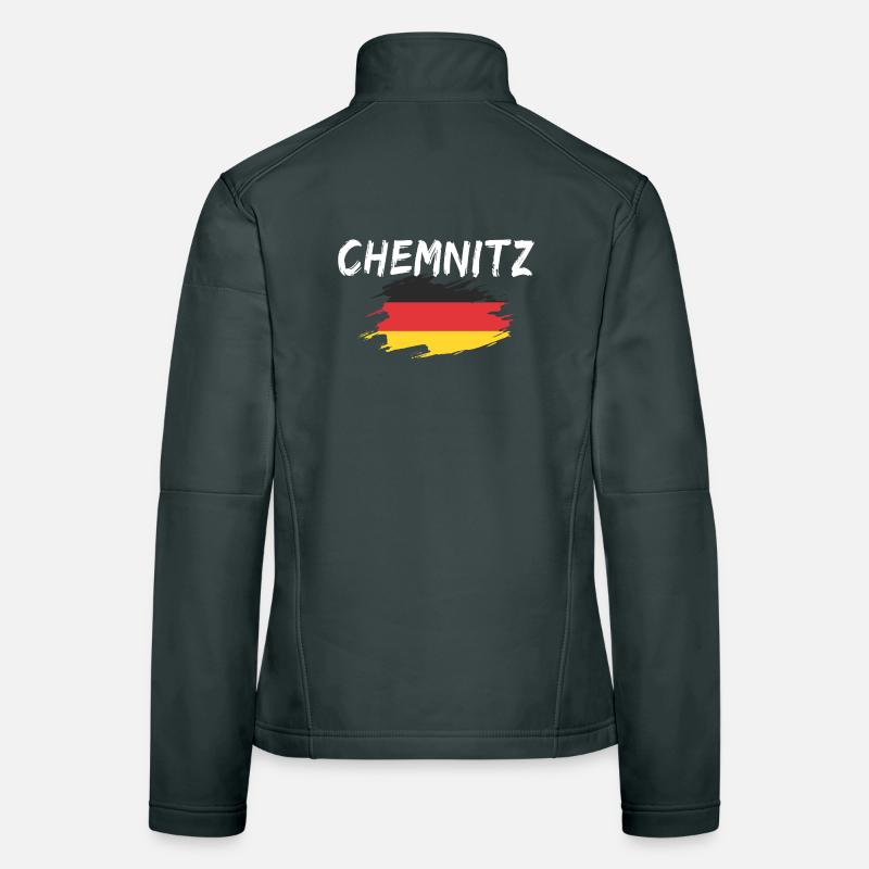 Chemnitz Germany Flag Women's Softshell Jacket