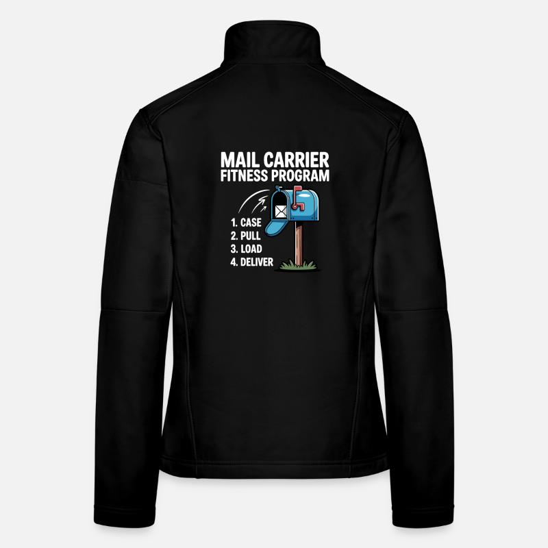 Lustiger Postbote Postbote I Fitness Programm Post - Frauen Softshelljacke - Schwarz