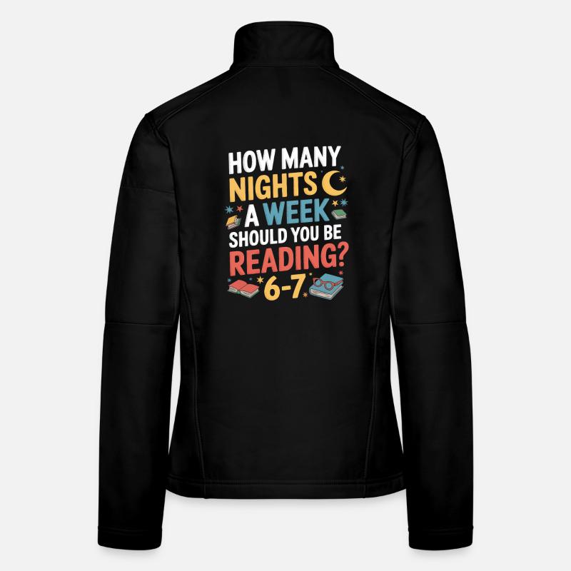 Motivation lecture 6-7 nuits fleurs rétro Veste en tissu softshell Femme