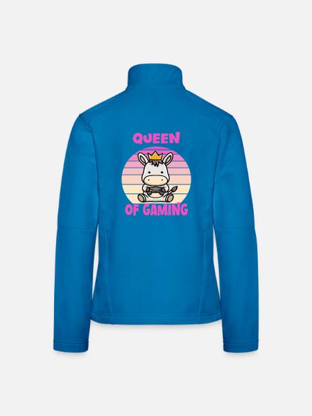 Gaming queen - Women's Softshell Jacket - mouse grey - Back