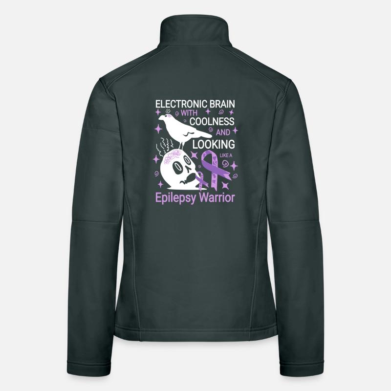Electronic brain funny epilepsy saying Women's Softshell Jacket