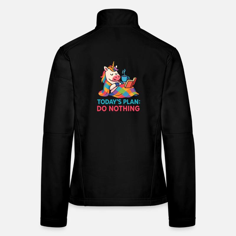 Lazy Unicorn Cozy Day Cute Relax Tee Women's Softshell Jacket