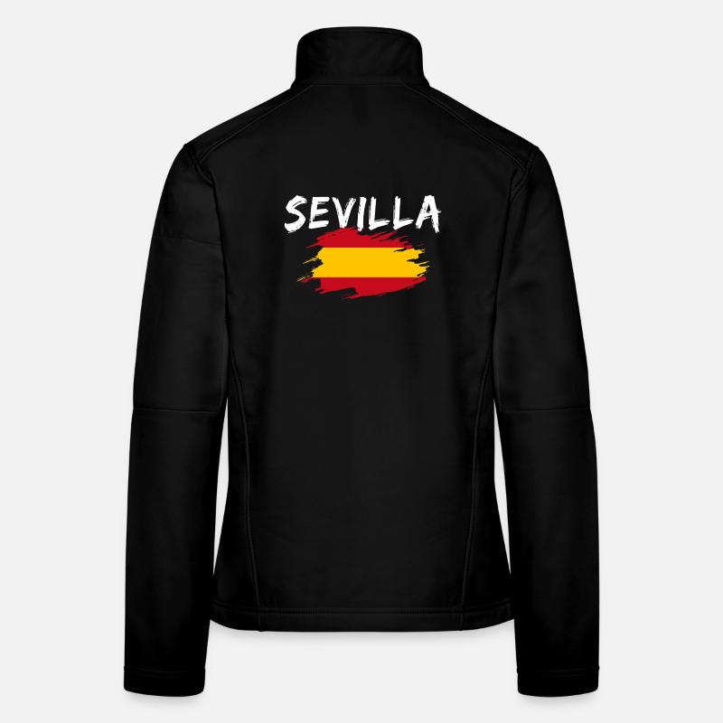 Seville Spain Flag Women's Softshell Jacket