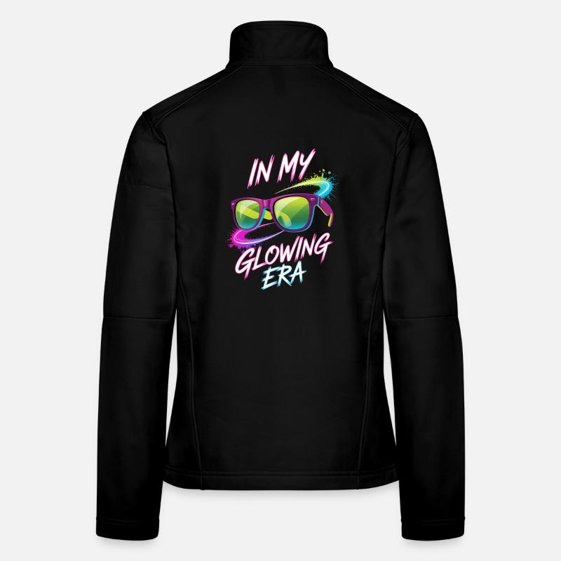In My Glowing Era Retro Sunglasses Women's Softshell Jacket