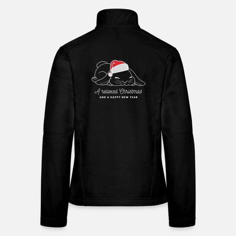 Relaxed Christmas bunny with hat - bright Women's Softshell Jacket