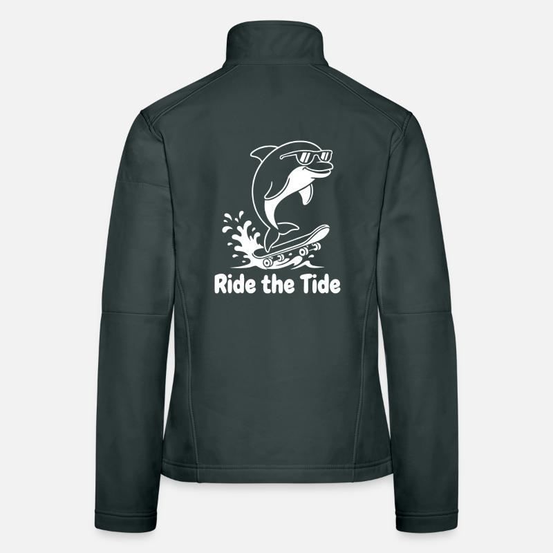 Dauphin Skateboard Wave Veste en tissu softshell Femme