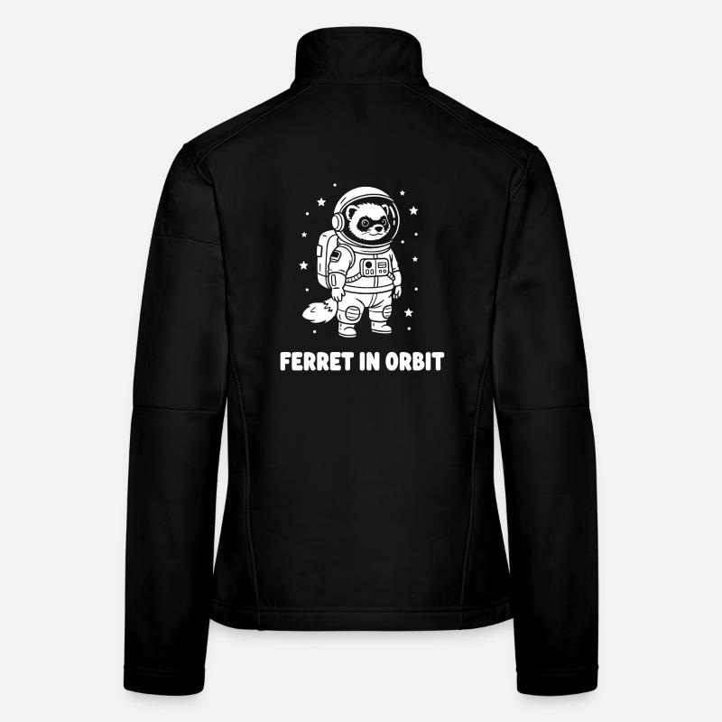 Frettchen im Orbit Frauen Softshelljacke