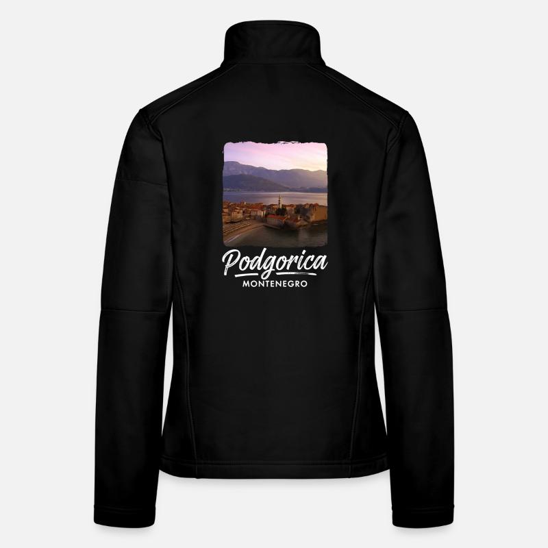 Podgorica Montenegro - Frauen Softshelljacke - Schwarz