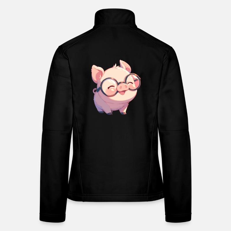 Schweine Schwein Frauen Softshelljacke