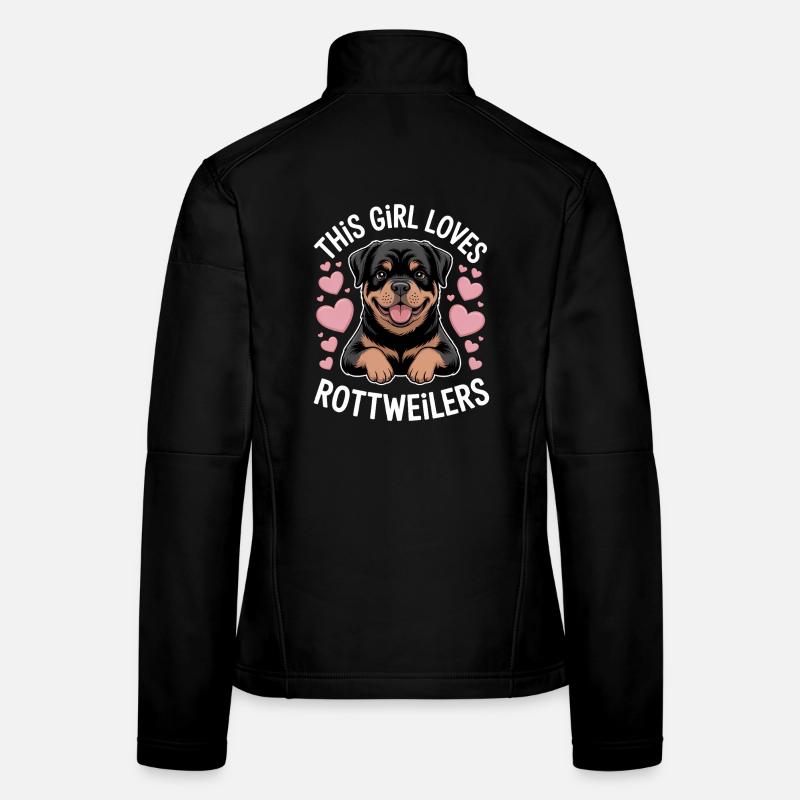 Rottweiler Spruch Mädchen Fun Rottweiler Geschenk Frauen Softshelljacke