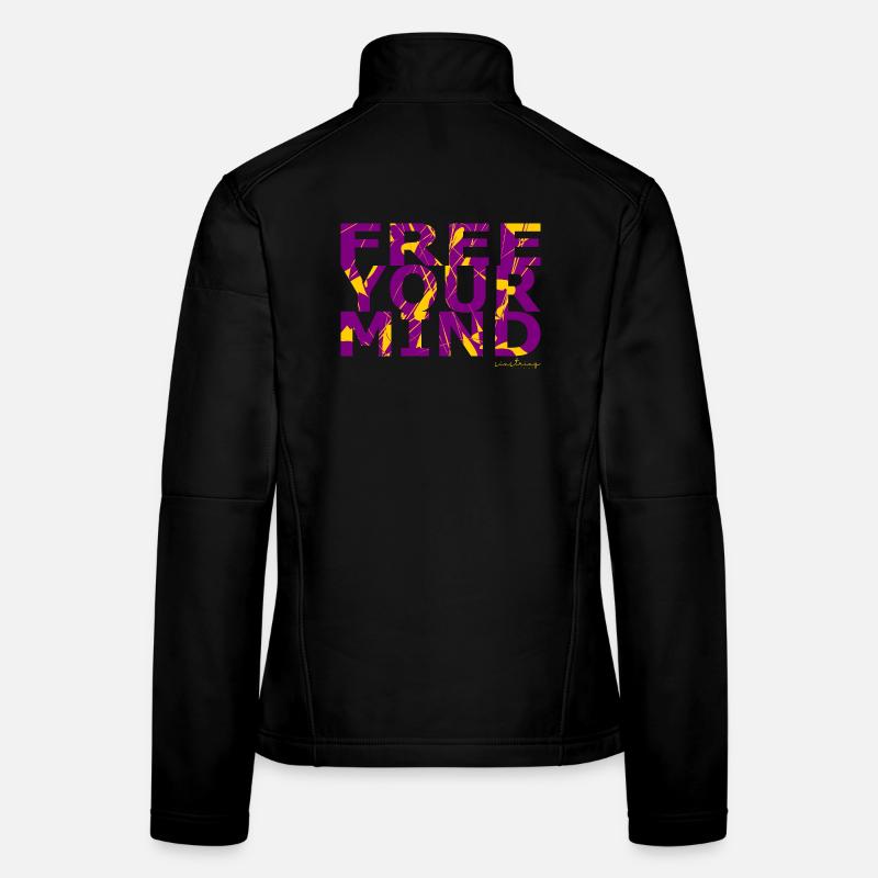 Free Your Mind - Frauen Softshelljacke - Schwarz
