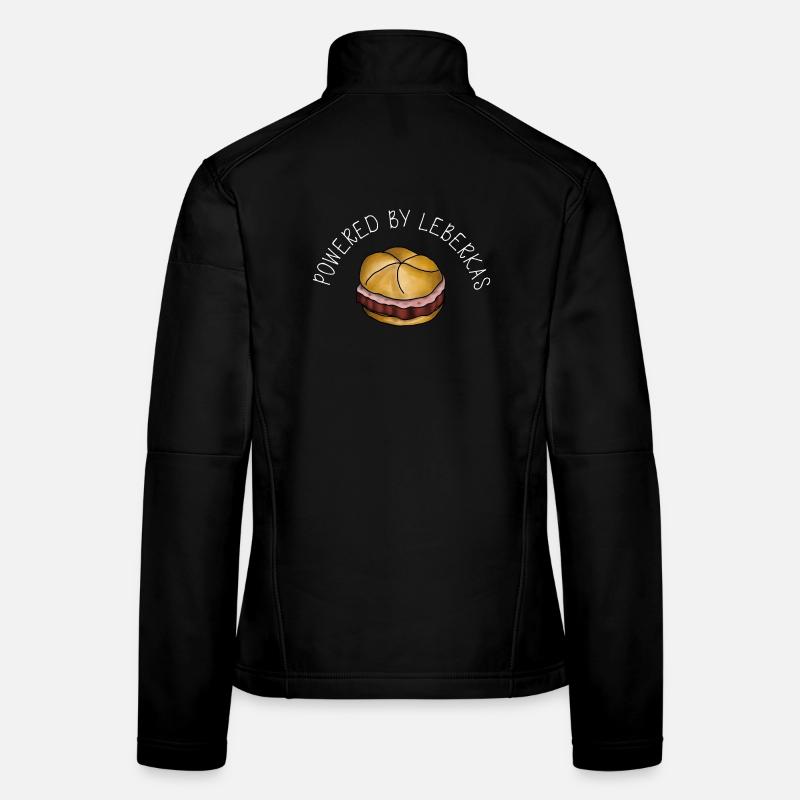 Propulsé par Leberkas – Leberkäse Spruch Veste en tissu softshell Femme