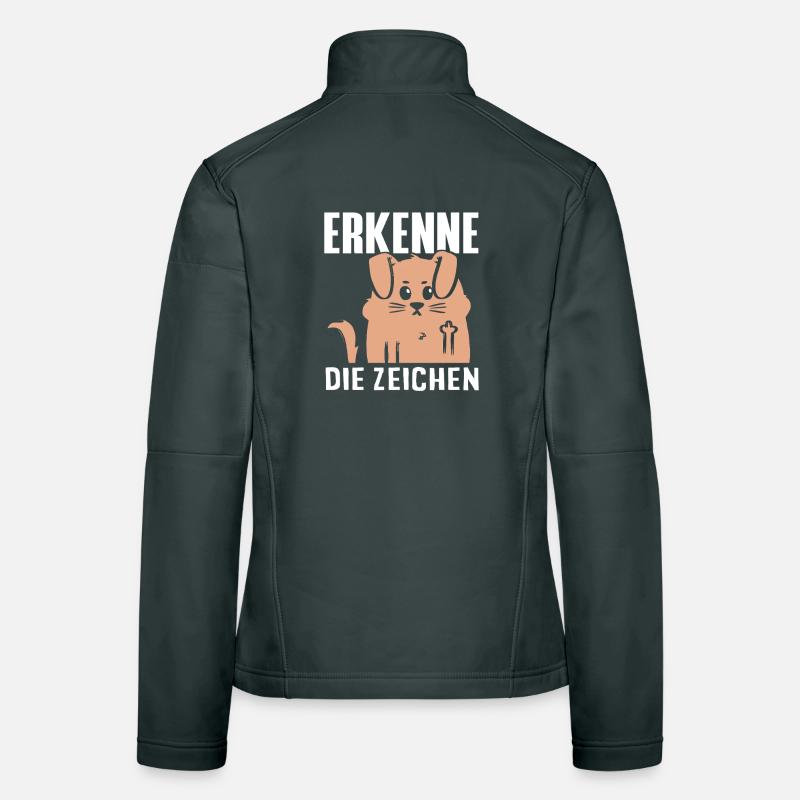 Recognize the Signs - Cheeky Dog Saying Women's Softshell Jacket