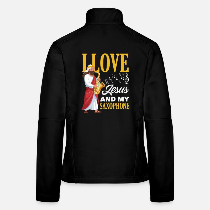 Saxofon Frauen Softshelljacke