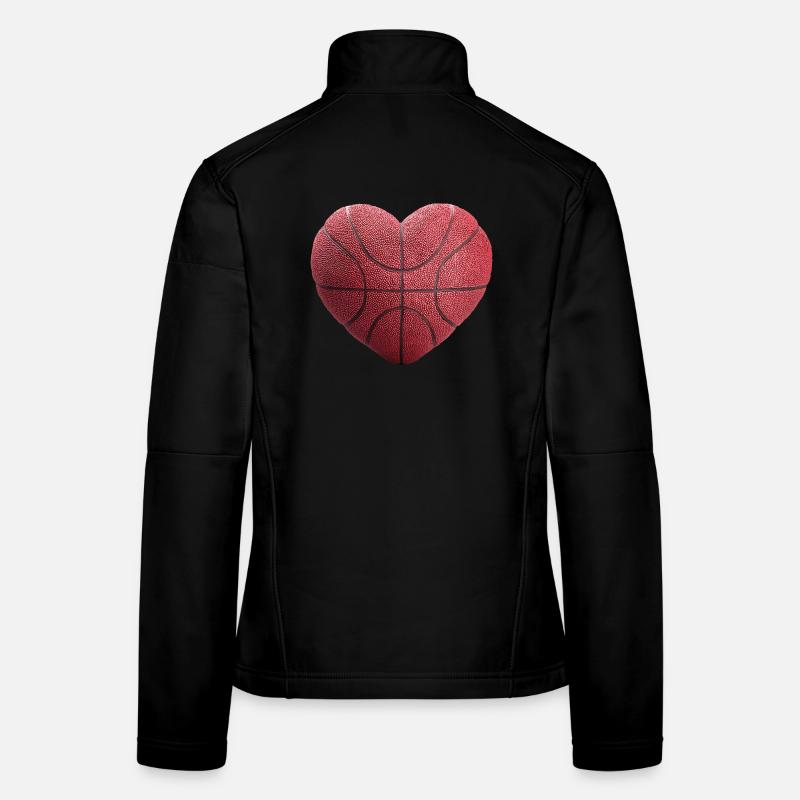 Basketball Heart Women's Softshell Jacket