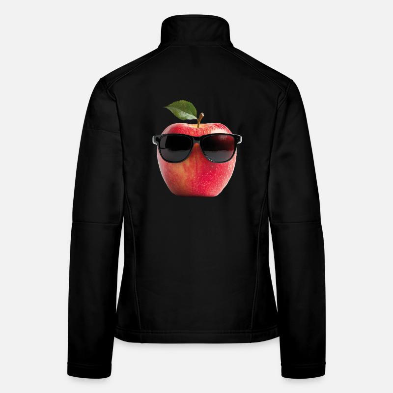 Apple with sunglasses Women's Softshell Jacket