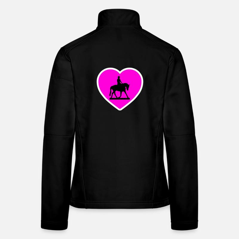 Pferde - Frauen Softshelljacke - Schwarz