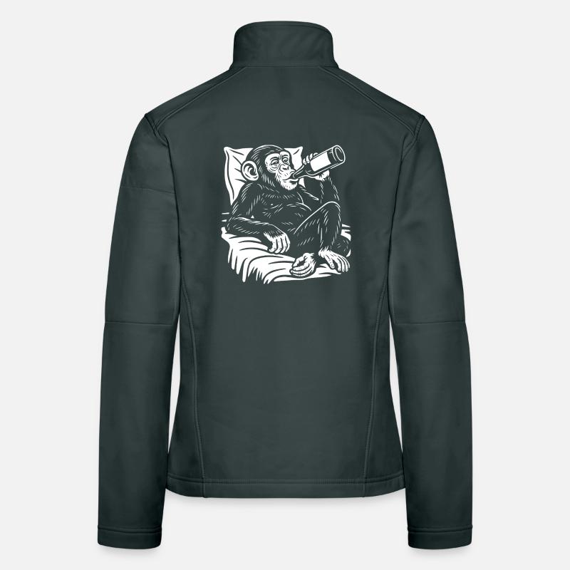 Cheeky Chimp schlürft Bier Frauen Softshelljacke