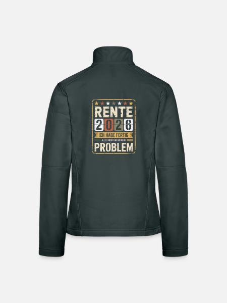 Rente 2026 Ich Habe Fertig - Frauen Softshelljacke - Schwarz - Hinten