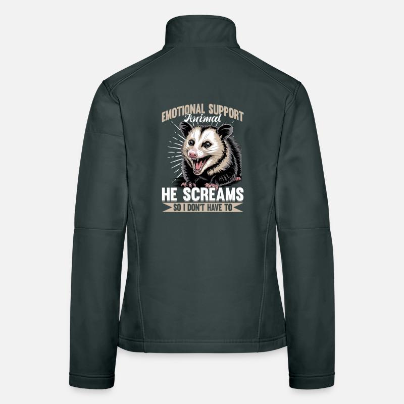 Funny Opossum Frauen Softshelljacke