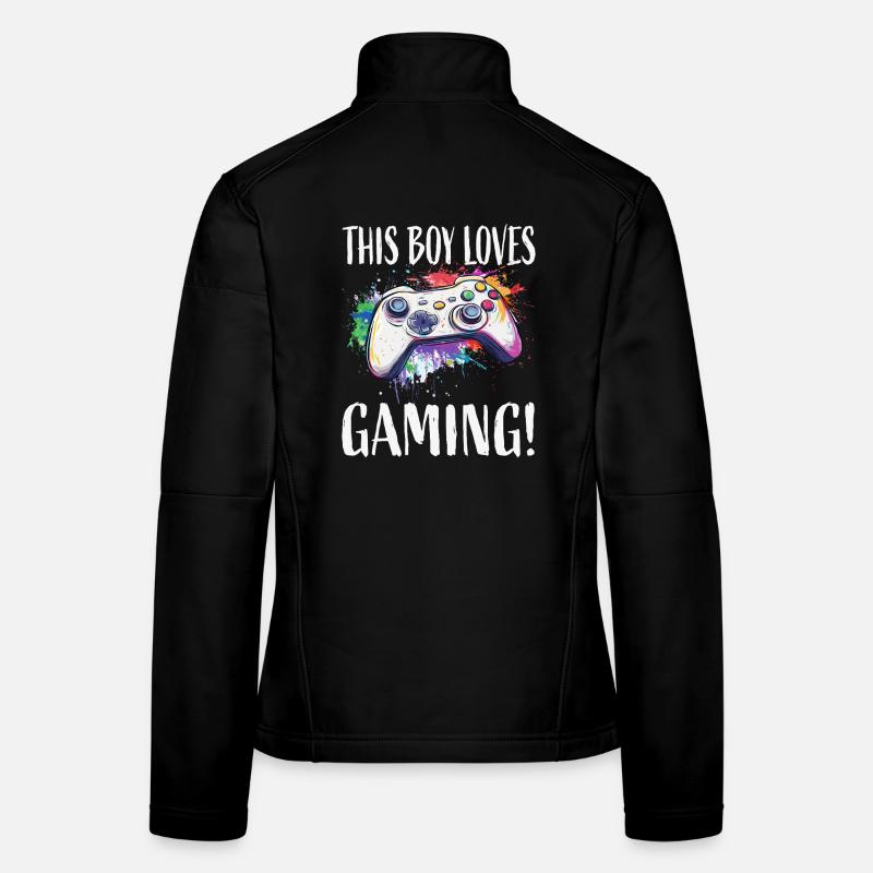 This Boy Loves Gaming Frauen Softshelljacke