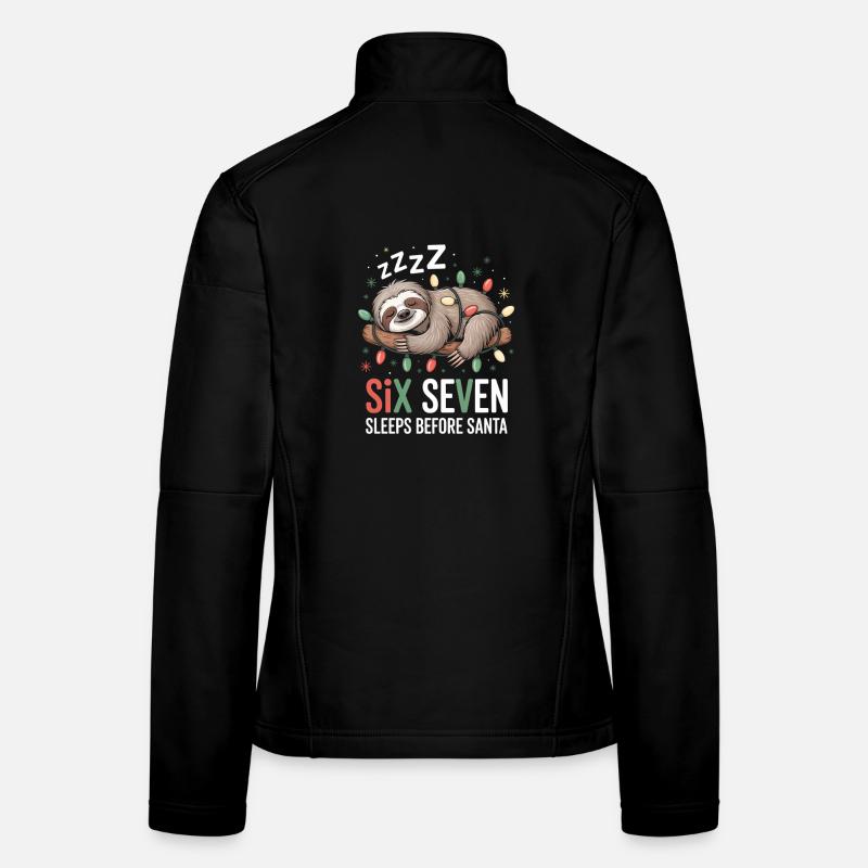 Sleeping sloth with fairy lights Women's Softshell Jacket