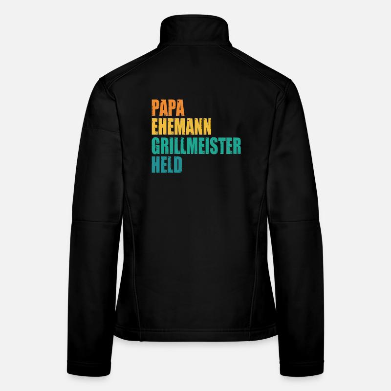 Papa Ehemann Grillmeister Held Frauen Softshelljacke