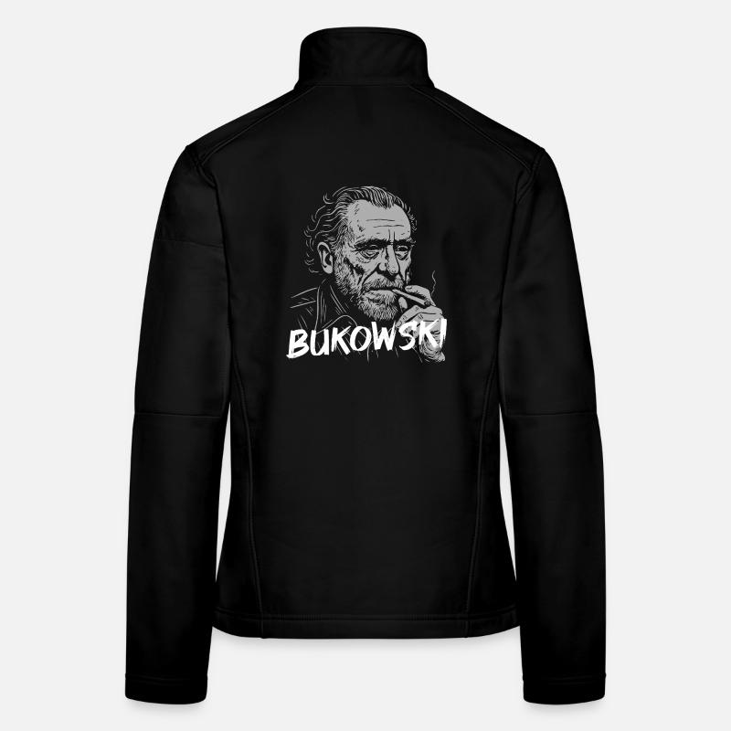 Bukowski Portrait Cigarette Tee Women's Softshell Jacket