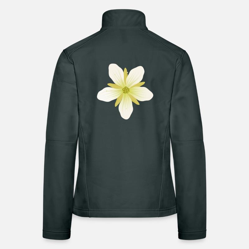 Fleurs délicates de Vénus attrape-mouches en pastel Veste en tissu softshell Femme