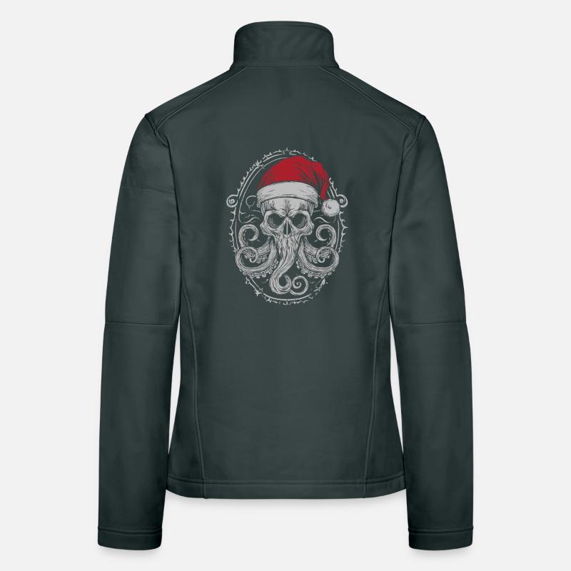 Dark Xmas Skull – Octopus Octopus Tentacle Women's Softshell Jacket