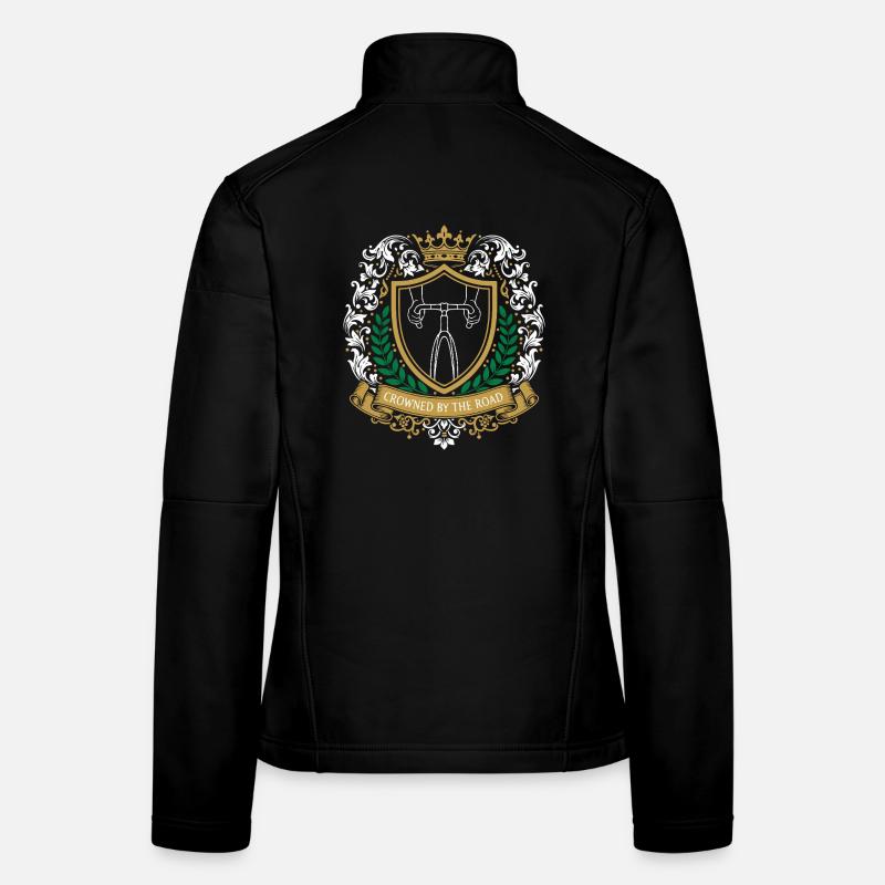Emblème du blason royal du cyclisme Veste en tissu softshell Femme