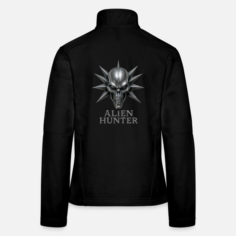 Emblème du Crâne du Chasseur Extraterrestre Veste en tissu softshell Femme