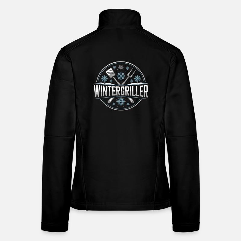 Winter Griller Snowflakes BBQ Master Women's Softshell Jacket