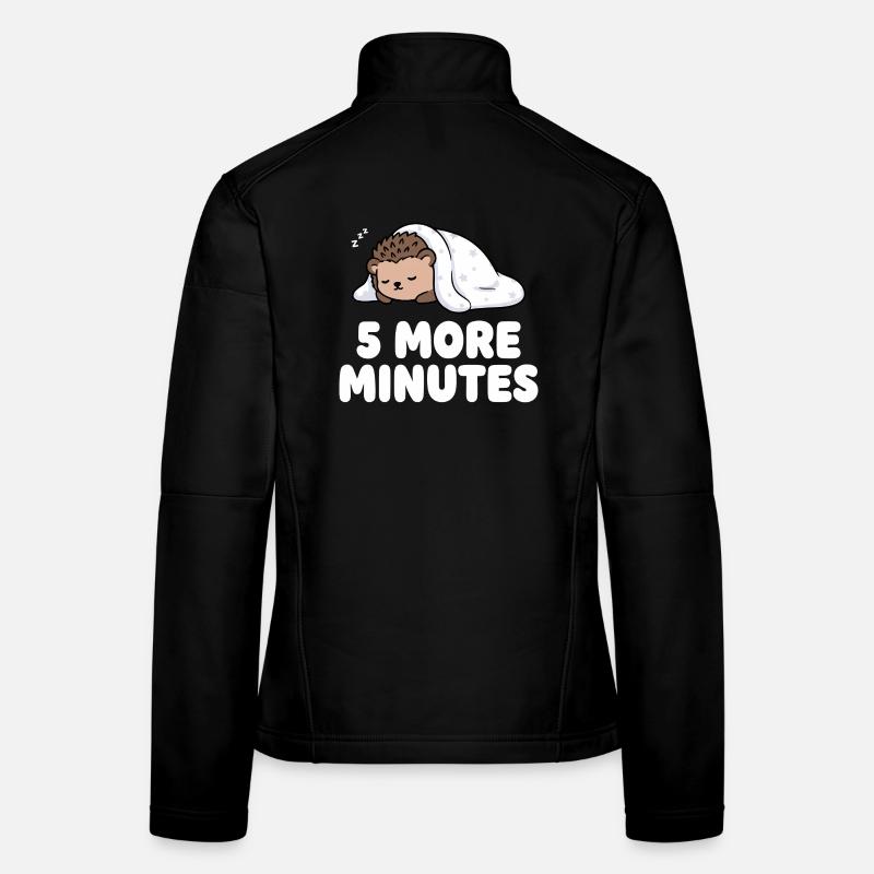 5 more minutes sleep hedgehog Women's Softshell Jacket