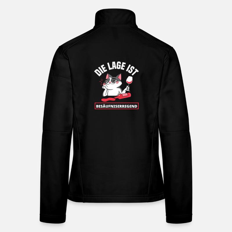 La situation est ivre, chat Veste en tissu softshell Femme