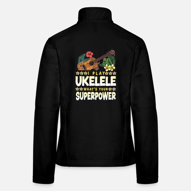 Hawaiian Ukulele Uke I Play Frauen Softshelljacke