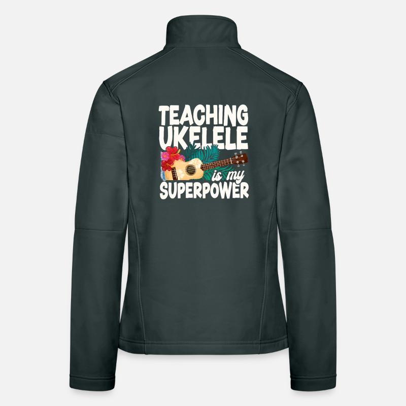 Enseignement de l’ukulélé hawaïen ukélé Veste en tissu softshell Femme