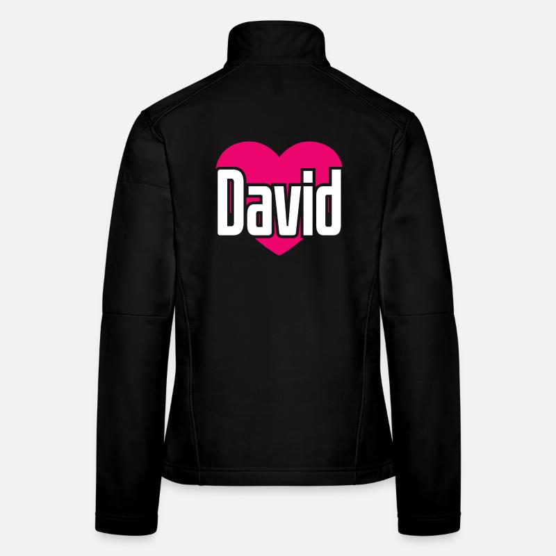 J’aime David Coeur rose J’aime David Veste en tissu softshell Femme