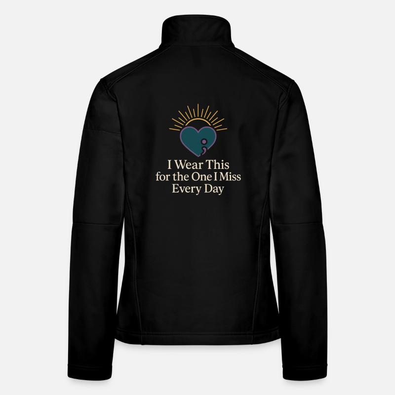 Suicide Loss Marche de souvenir Suicide Veste en tissu softshell Femme