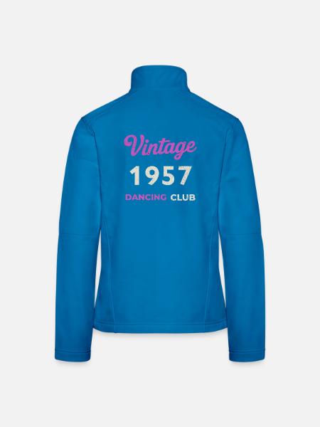 Vintage 1957 – Année de naissance rétro du Dancing Club - Veste en tissu softshell Femme - noir - Dos