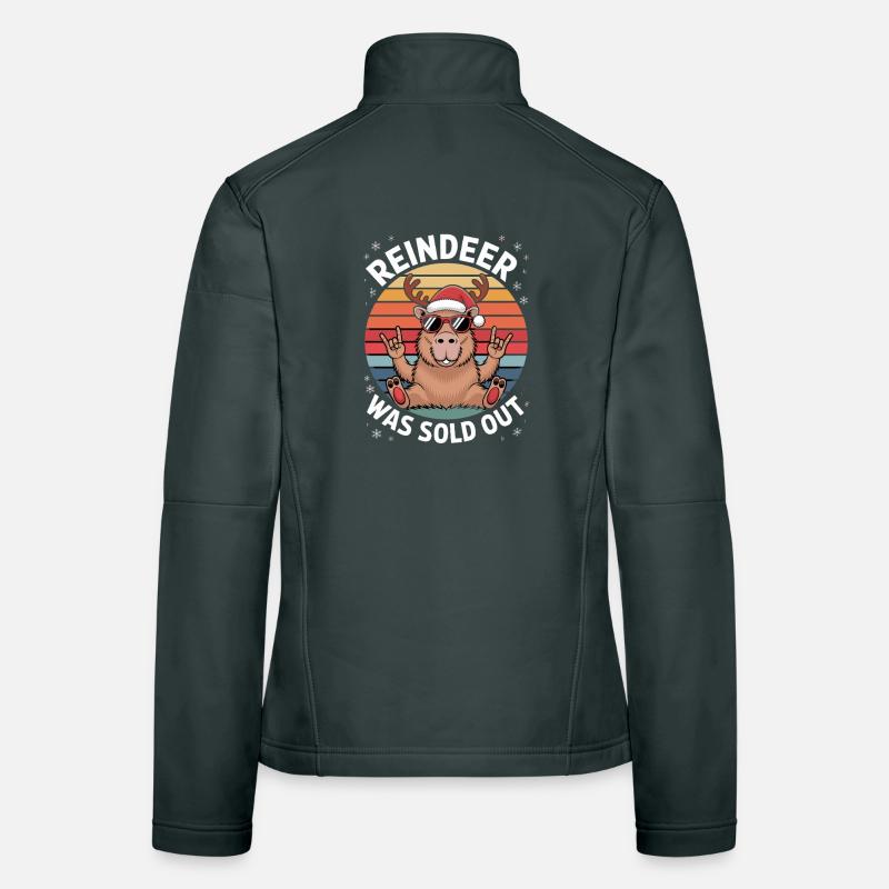 Le ren affiche complet Motif de Noël drôle Veste en tissu softshell Femme