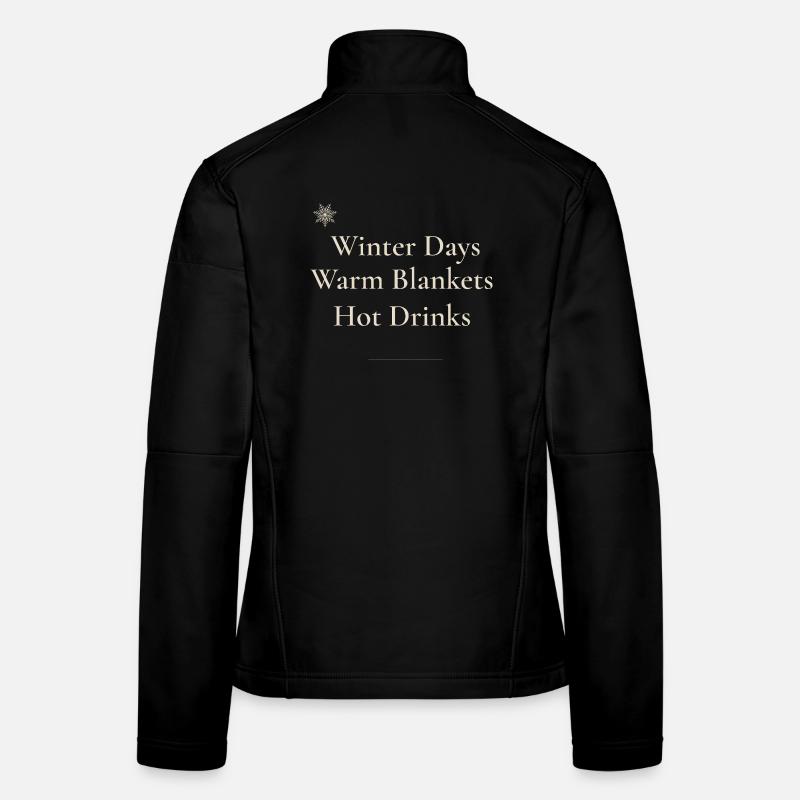 Gemütliche Winterstimmungen - Frauen Softshelljacke - Schwarz