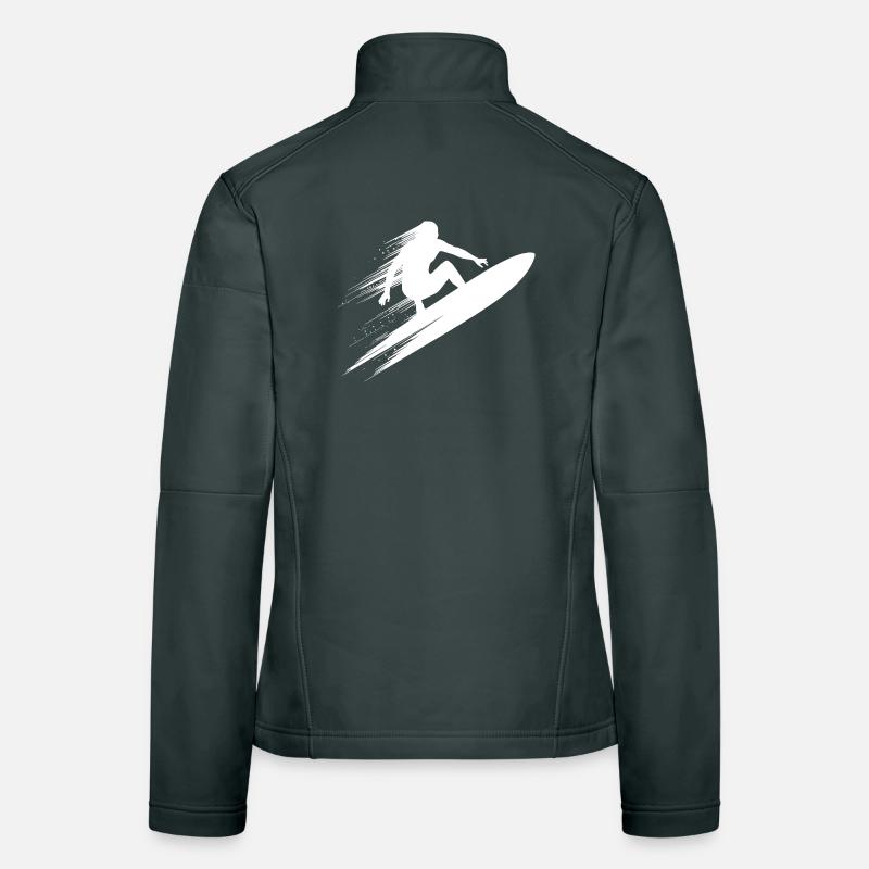 Surf dynamique Illustration Surf Surf Veste en tissu softshell Femme