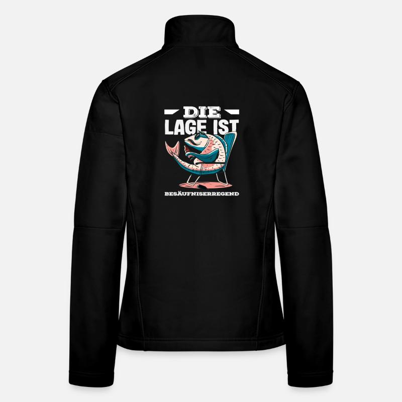 Die Lage ist besäufniserregend Fisch Frauen Softshelljacke